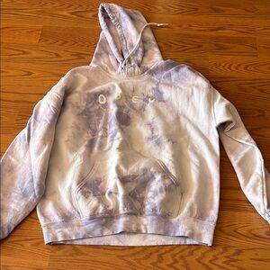 Obey Lavender and Cream Tie-Dye Hoodie